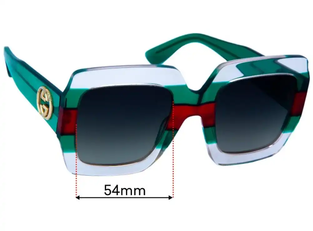 Gucci GG0178S 54mm Replacement Lenses by Sunglass Fix™
